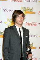 Zac Efron in the Press Room of the ShoWest Awards Gala at the Paris Hotel  Casino in Las Vegas NV on April 2 2009 2009 Kathy Hutchins Hutchins Photo