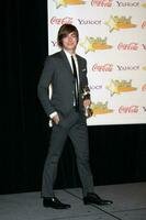 Zac Efron in the Press Room of the ShoWest Awards Gala at the Paris Hotel  Casino in Las Vegas NV on April 2 2009 2009 Kathy Hutchins Hutchins Photo