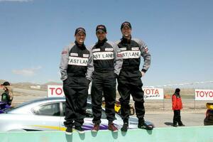 Drew Lachey Wilmer Valderrama and Daniel Goddard Toyota ProCelebrity Race Lancaster Training The Willows Lancaster CA March 15 2008 2008 Kathy Hutchins Hutchins Photo