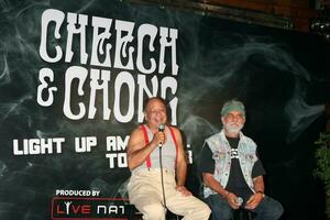 Cheech Marin  Tommy Chong Cheech  Chong Press Conference in West Hollywood CA on July 30 2008 2008 Kathy Hutchins Hutchins Photo