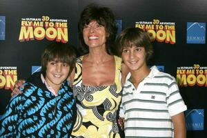 Adrienne Barbeau and her twin sons William and Walker arriving at the premiere of Fly Me To The Moon at the Directors Guild Theater in Los Angeles CA August 3 2008 2008 Kathy Hutchins Hutchins Photo