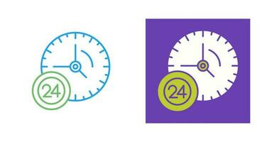 24 Hour Service Vector Icon