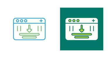 Browser Downloading Vector Icon