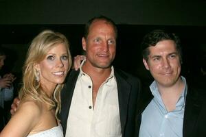 Cheryl Hines Woody Harrelson and Chris Parnell The Grand Premiere After Party Cabana Club Los Angeles CA March 5 2008 2008 Kathy Hutchins Hutchins Photo