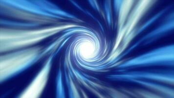 resumen azul energía túnel retorcido remolino de cósmico hiperespacio mágico brillante brillante futurista de alta tecnología con difuminar y velocidad efecto antecedentes video