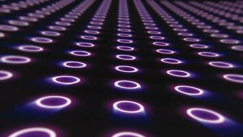 abstrait violet modèle de embrasé géométrique cercles boucle futuriste salut-technologie noir Contexte video