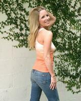 Lauralee Bell Modeling the Jeans with a lift On Sunset Boutique Los Angeles CA June 6 2005 2005 Kathy Hutchins Hutchins Photo