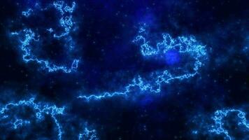 Abstract futuristic background with blue multi-colored energy magic lines and waves of cosmic patterns video