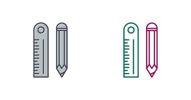 Ruler And Pencil Vector icon