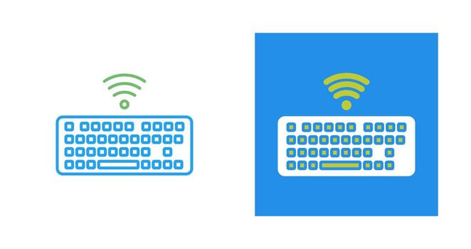 icono de vector de teclado inalámbrico