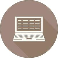 Writing Laptop Vector Icon