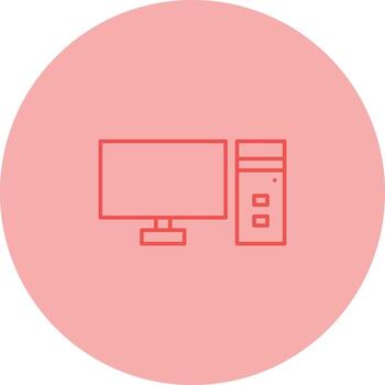 Computer Line Icon vector