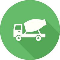 Cement Mixer Truck Vector Icon