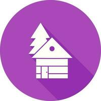 Wood Cabin Vector Icon