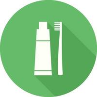 Toothbrush and Toothpaste Vector Icon