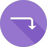 Turn Down Vector Icon
