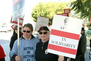 Brad Bell  Susan Flannery Soap Opera AFTRA Actors Support Writers Guild of America Strike CBS Television City December 17 2007 Los Angeles CA 2007 Kathy Hutchins Hutchins Photo