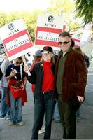 Leslie Charleson  Ian Buchanan Soap Opera AFTRA Actors Support Writers Guild of America Strike CBS Television City December 17 2007 Los Angeles CA 2007 Kathy Hutchins Hutchins Photo