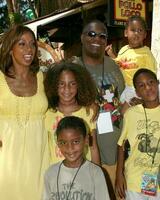 Holly Robinson Peete Husband Rodney their kids The Simpsons Ride Grand Opening Universal Studios Theme Park Los Angeles CA May 17 2008 2008 Kathy Hutchins Hutchins Photo