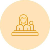 Lectern Line Icon vector