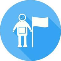 Man with Flag Vector Icon