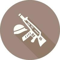 Gun and Helmet Vector Icon