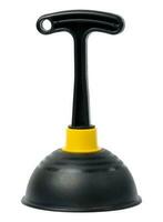 Black rubber plunger on a white isolated background photo