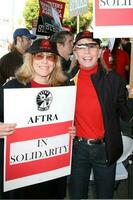 Denise Alexander  Leslie Charleson Soap Opera AFTRA Actors Support Writers Guild of America Strike CBS Television City December 17 2007 Los Angeles CA 2007 Kathy Hutchins Hutchins Photo