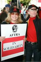 Denise Alexander  Leslie Charleson Soap Opera AFTRA Actors Support Writers Guild of America Strike CBS Television City December 17 2007 Los Angeles CA 2007 Kathy Hutchins Hutchins Photo
