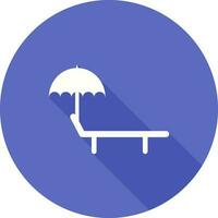 Sunbathing Chair Vector Icon