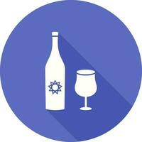 copa y vino vector icono