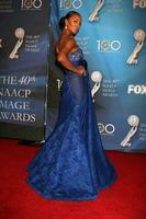 Eva Marcille arriving at the 40th Annual NAACP Image Awards at the Shrine Auditorium in Los Angeles CA on February 12 2009 2009 Kathy Hutchins Hutchins Photo