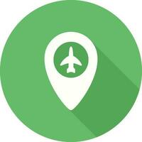 Airport Location Vector Icon