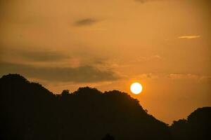 Landscape Nature View of Nong Thale Lake in Krabi Thailand photo