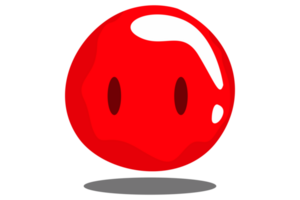 Red Slime Monster Cartoon With Transparent Background png