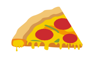 Pizza rebanada en transparente antecedentes png