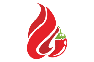 Red Chilli Fire Logo Icon On Transparent Background png