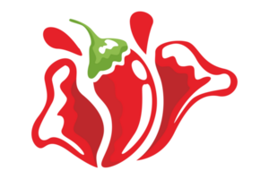 rot Chili spash Logo Symbol auf transparent Hintergrund png