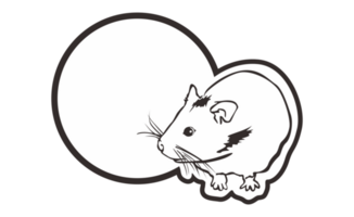 Zimmer Typenschild mit süß Hamster Linie Kunst Thema auf transparent Hintergrund png