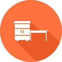 Table with Shelves Vector Icon