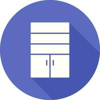 Cupboard with Shelves Vector Icon