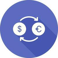 Dollar to Euro Vector Icon