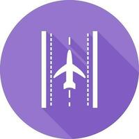 Plane on Runway Vector Icon