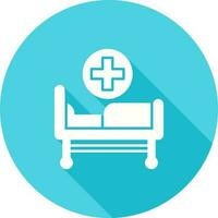 icono de vector de cama de hospital