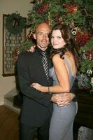 EXCLUSIVE James Achor  Heather Tom at Heather Toms Annual Christmas Party at their home in Glendale CA on December 13 2008 2008 Kathy Hutchins Hutchins Photo EXCLUSIVE