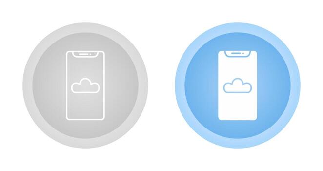 Mobile Cloud Vector Icon
