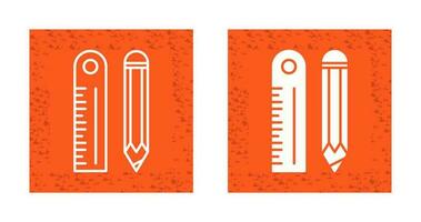 Pencil and Ruler Vector Icon