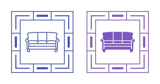 Double Sofa Vector Icon