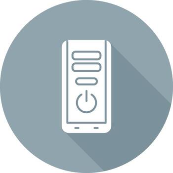icono de vector de torre de computadora