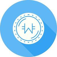 Won Currency Vector Icon